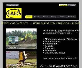 Smec.be(Home pagina van de firma smec) Screenshot