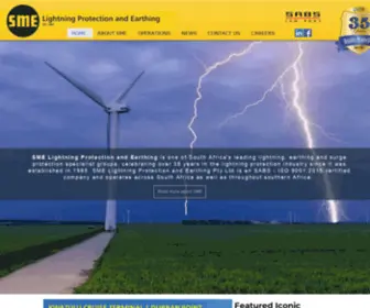 Sme.co.za(SME Lightning Protection Surge Protection and Earthing) Screenshot