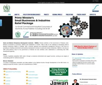 Smeda.org.pk(Small and Medium Enterprises Development Authority) Screenshot