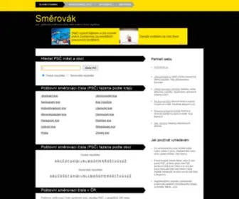 Smerovak.cz(Seznam PSČ) Screenshot