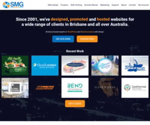SMG.com.au(Brisbane Web Design experts since 2001. Our aim) Screenshot