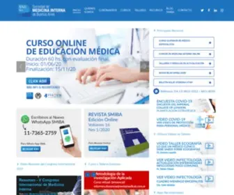 Smiba.org.ar(Sitio Web de la Sociedad de Medicina Interna de Buenos Aires) Screenshot