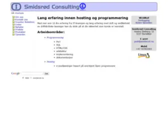 Smidsrod.no(Smidsrød Consulting) Screenshot