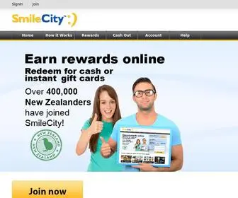 Smilecity.co.nz(Earn Cash Rewards doing Online Surveys in New Zealand) Screenshot