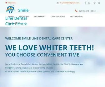 Smilelinedentalcarecentre.com(Best dental clinic in basaveshwaranagar Bangalore(Dr Umesh B N)) Screenshot