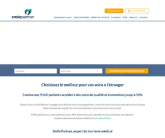 Smilepartner.fr(Vos soins dentaires et capillaire à l&#039;étranger avec Smile Partner) Screenshot