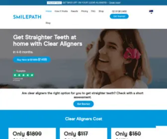 Smilepath.com.au(Clear Aligners for Straighter Teeth at Home) Screenshot