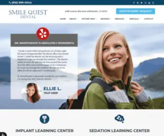 Smilequestdental.com(Rocklin Dentist) Screenshot