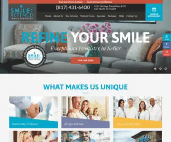 Smilerefined.com(Dentist Keller) Screenshot