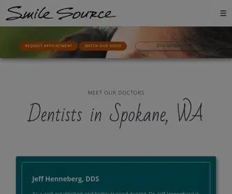 Smilesourcespokane.com(Dentist in Spokane Valley) Screenshot