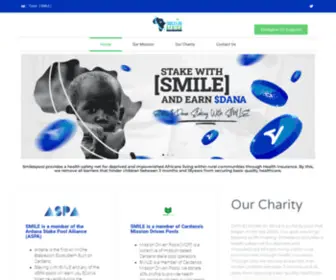 Smilespool.com(An African Charitable Stakepool that provides health insurance to children between the ages of 3 months) Screenshot