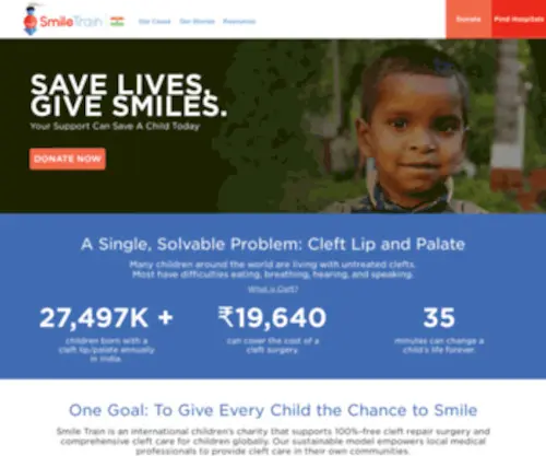 Smiletrainindia.org(Smile Train) Screenshot