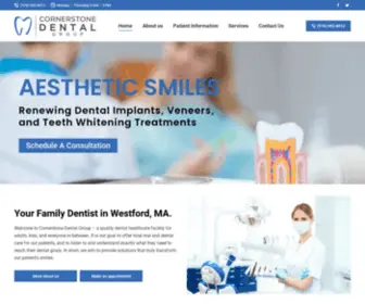 Smilewestford.com(Cornerstone Dental Group) Screenshot