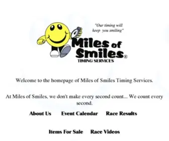 Smileymiles.com(Miles of Smiles Timing Services) Screenshot