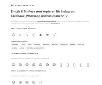 Smileyskopieren.de(Emojis & Smileys zum kopieren) Screenshot