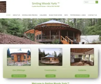 Smilingwoodsyurts.com(Wooden Yurt Kit Homes) Screenshot