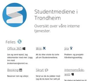 Smint.no(Studentmedienes interne tjenester) Screenshot
