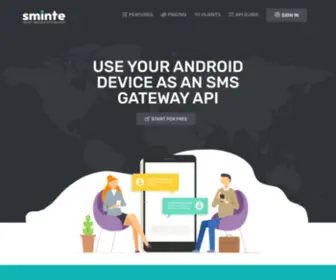 Sminte.com(Android Mobile Devices as SMS Gateway) Screenshot