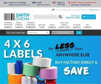 Smithcorona.com(Labels for Less Than Anywhere Else) Screenshot
