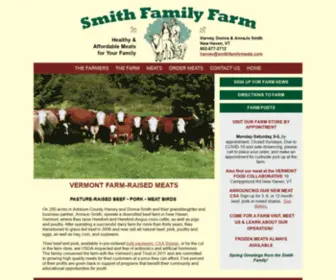 Smithfamilymeats.com(Vermont grass fed beef and all natural pork and meat birds. All meat) Screenshot