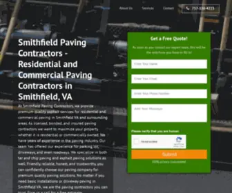 Smithfieldpavingcontractors.com(Asphalt Driveways and Commercial Paving Company) Screenshot