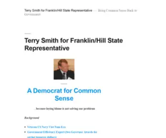 Smithfornhstaterep.com(Bring Common Sense Back to Government) Screenshot