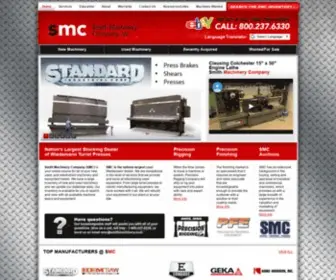 Smithmachinery.com(Smith Machinery Company buys and sells press brakes) Screenshot