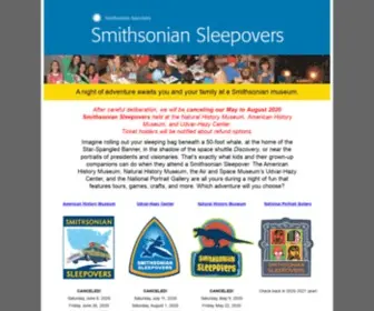 Smithsoniansleepovers.org(Smithsonian Sleepovers presented by Smithsonian Associates) Screenshot