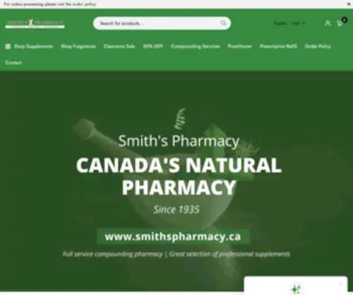 Smithspharmacy.ca(Smith's Pharmacy) Screenshot