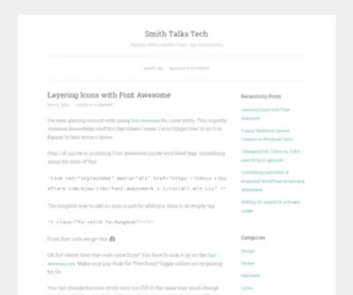 Smithtalkstech.com(Talking about webdev tools) Screenshot