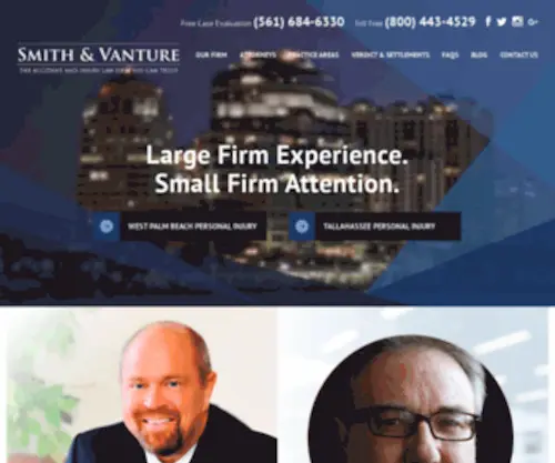 Smithvanture.com(West Palm Beach Accident Lawyers) Screenshot