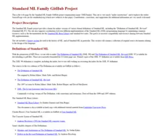 SML-Family.org(Standard ML Family GitHub Project) Screenshot