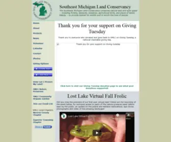 SMLcland.org(Southeast Michigan Land Conservancy) Screenshot