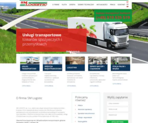 Smlogistic.com.pl(Usługi transportowe) Screenshot