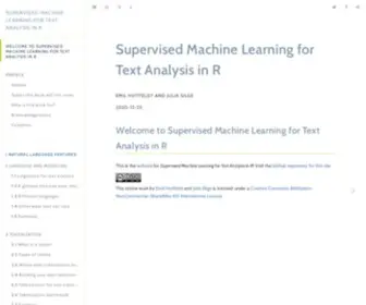 SMltar.com(Supervised Machine Learning for Text Analysis in R) Screenshot