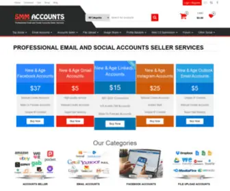 Smmaccounts.com(Professional Email and Social Accounts Seller Services) Screenshot