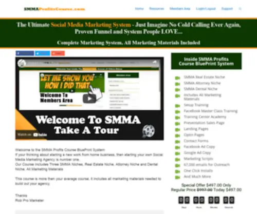 Smmaprofitscourse.com(SMMA Profits Course Home) Screenshot