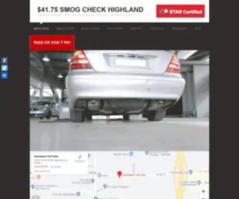 Smogcheckhighland.com($41.75 Smog Check Highland) Screenshot