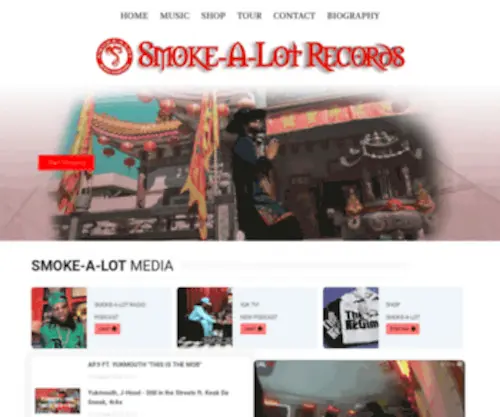 Smokealotrecords.com(The Official Website of Yukmouth & Smoke) Screenshot