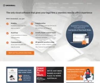 Smokeball.com.au(Double your billing with Smokeball. Legal practice management software) Screenshot