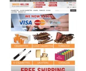 Smokers-Mall.com(The #1 supplier of Online Cigarettes) Screenshot
