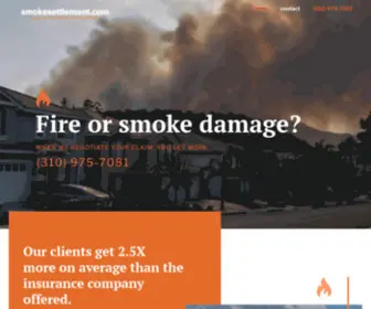 Smokesettlement.com(Wildfire Insurance Claims Adjusters) Screenshot