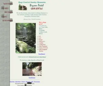 Smokeymountain.net(Bryson Patch Smokey Mountain Cabin Rentals Welcome Page) Screenshot