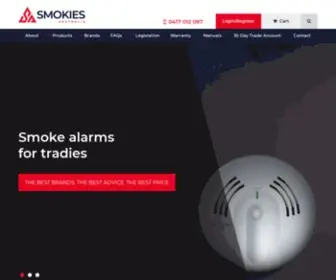 Smokiesaustralia.com.au(Smoke Alarms) Screenshot