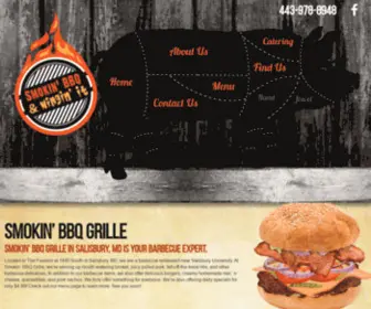 SmokinbbQgrille.com(Smokin' BBQ Grille Barbecue restaurant in Salisbury MD) Screenshot