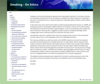 Smokingoutthetruth.com(Examining the facts and the myths about smoking) Screenshot