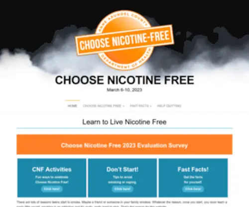Smokingstinks.org(Choose Nicotine Free) Screenshot