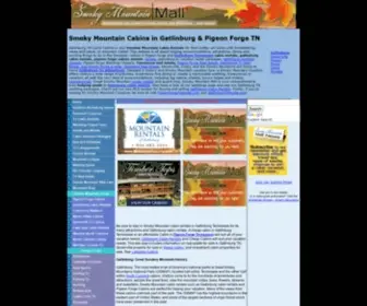Smokymtnmall.com(Smoky Mountain Cabin Rentals and Vacation Guide for Pigeon Forge Gatlinburg TN) Screenshot
