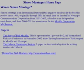 Smontagu.org(Simon Montagu's) Screenshot