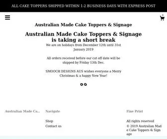 Smoochdesignsaus.com(Australian Made Cake Toppers & Signage) Screenshot